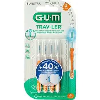 Zubní kartáček G.U.M. Trav-Ler Interdental Brush 0,9 mm 1412 4 pcs