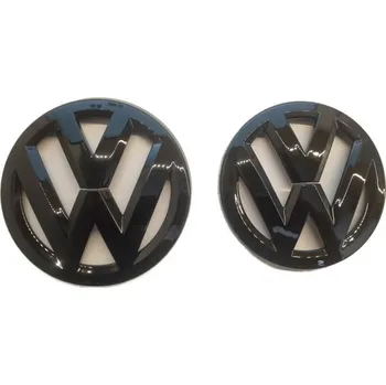 Znak automobilu VW GOLF V MK5 (2003-2010) přední a zadní znak, logo (12,8cm a 11,3cm) - černá lesklá