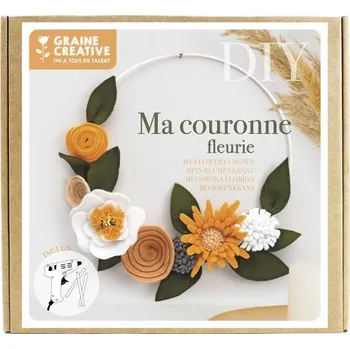 Graine Creative Kreativní sada na výrobu kruhové dekorace s květinami