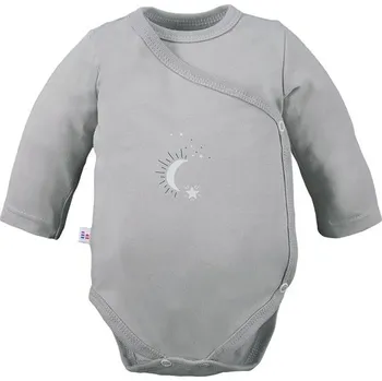 Eevi Body zavinovací Petite Hvězdičky ŠEDÁ - 56
