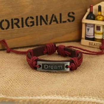 Náramek Buďchlap Dream náramek v bordó-hnědém provedení