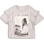 Tričko dívčí s krátkým rukávem, Minoti, Hydrangea 5, šedá - 116/122 | 6/7let