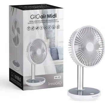 Domácí ventilátor innoGIO Stolní USB ventilátor s podsvícením GIO air Midi