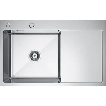 Granitový dřez Erga HD, 1-komorový ocelový dřez 780x490x210 mm, levý, ocelová, ERG-MLS-HD7849L