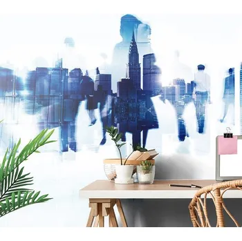 Tapeta Dovido Tapeta siluety lidí ve velkoměstě