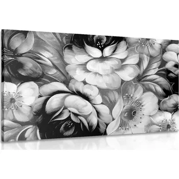 Obraz Dovido Obraz impresionistický svět květin v černobílém provedení