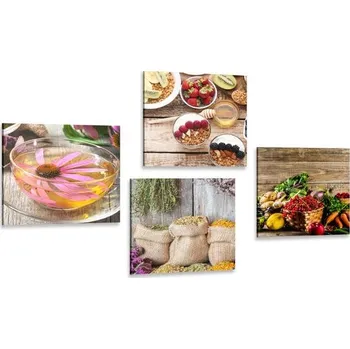 Obraz Dovido Set obrazů jemné zátiší do kuchyně