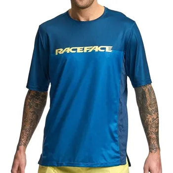 cyklistický dres pánský cyklistický dres RACE FACE INDY dres kr.rukáv, navy - L