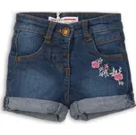 Kraťasy dívčí džínové s elastenem, Minoti, DITSY 1, modrá - 68/80 | 6-12m