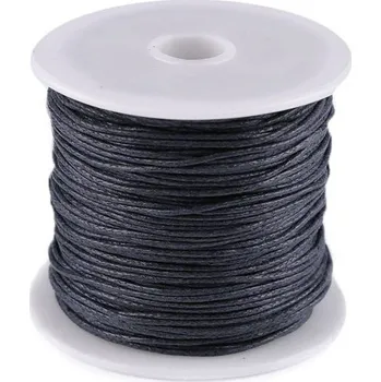 Příze Šňůra bavlněná Ø1 mm voskovaná - 46 modrá temná