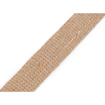 Jutový popruh šíře 25 mm METRÁŽ - režná přírodní