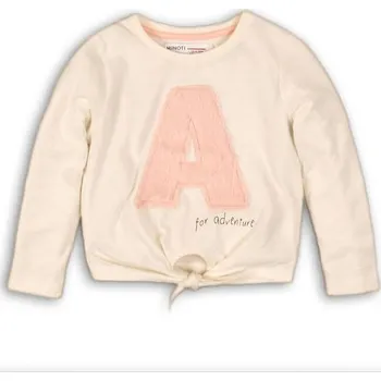 Dívčí tričko Top dívčí s uzlem, Minoti, TRIP 8, krémová - 104/110 | 4/5let