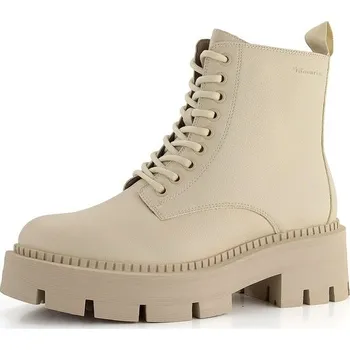 Dámské kozačky Tamaris šněrovací kotník na hrubé podešvi Beige 1-25286-41 - 39 | P678769