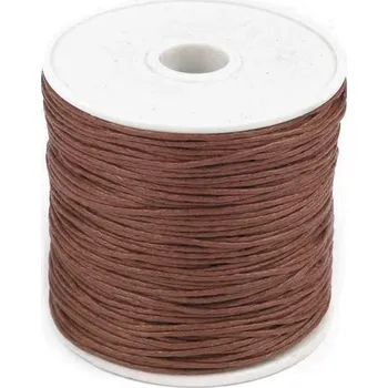 Galanterie Šňůra bavlněná Ø1 mm voskovaná - 56 hnědá světlá