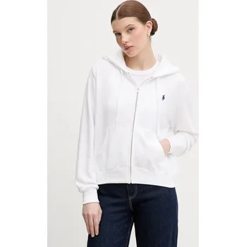 Dámská mikina Mikina Polo Ralph Lauren dámská, tyrkysová barva, s kapucí, hladká, 211971693 00X, vel. S