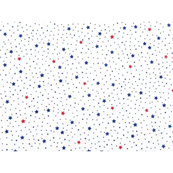 Bavlněná látka mini hvězdy - 1 (311) bílá