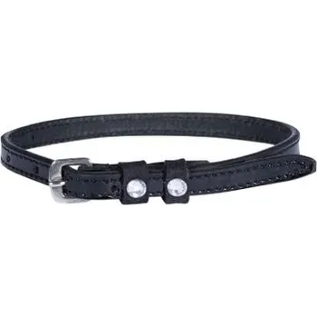 Ostruha Řemínky na ostruhy HKM Crystal kožené lakované černé