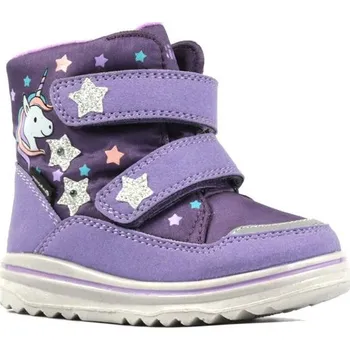 Dívčí obuv Dívčí zimní boty s LED blikačkou Richter - Unicorn (fialové) - 24