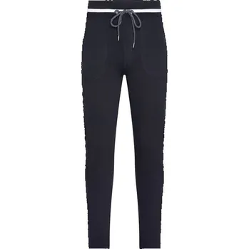 James & Nicholson (Daiber) Pánské tepláky s kontrastním pruhem JN780 - Tmavě modrá / bílá | S