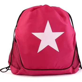 Sportovní vak Vak na záda hvězda - 1 růžová malinová