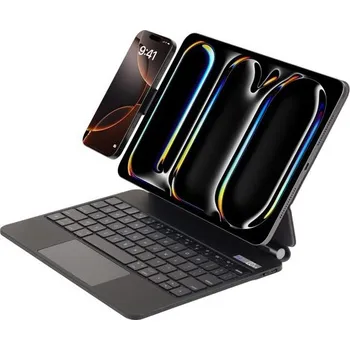 Pouzdro na tablet JP Magnetic Keyboard MK01 pouzdro na tablet s displejem s držákem telefonu, iPad 10.9 2022 (iPad 10) / iPad 11 2025 (iPad 11), černé