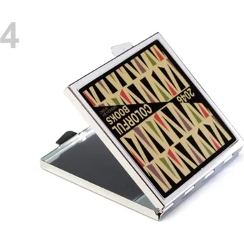 Kosmetické zrcátko Zrcátko do kabelky 6x6 cm - 4 béžová nejsv.