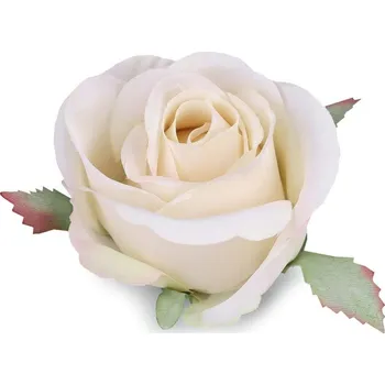 Bytová dekorace Umělý květ růže Ø55 mm - 1 smetanová