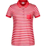 James & Nicholson (Daiber) Dámská pruhovaná polokošile 8029 - Červená / bílá | S