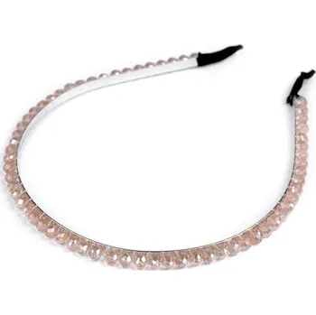 Čelenka Čelenka do vlasů s broušenými korálky - 2 béžová světlá