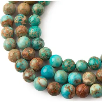 Korálek Korálky z minerálu Jaspis imperial tyrkysový 8 mm