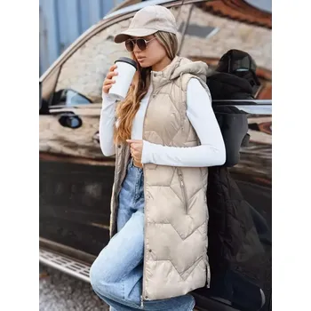 Dámská vesta DSTREET TY5265 BÉŽOVÁ XL