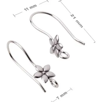 Náhrdelník Náušnicové afroháčky s květem z chirurgické oceli 316L 21x11 mm