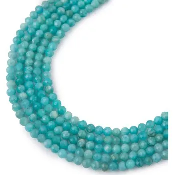 Dětské navlékací korálky Korálky z minerálu Amazonit Peru 2 mm broušené