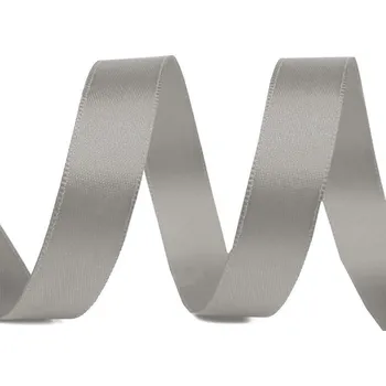 Stuha Atlasová stuha oboulící šíře 15 mm návin 20 metrů - 842 šedá stř