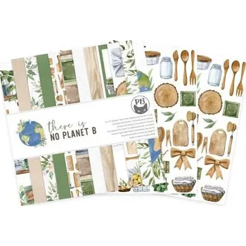 kreativní sada Piatek 13 Sada oboustranných papírů na scrapbook 30x30cm 12 listů P13 There is no planet B