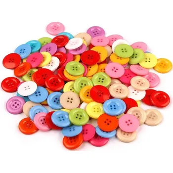 Knoflík Knoflík barevný mix velikost 34" balení 100 kusů