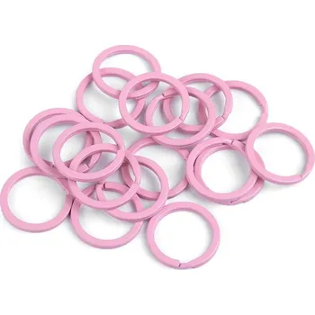 Kroužek na klíče Ø30 mm 20 kusů - 2 růžová světlá