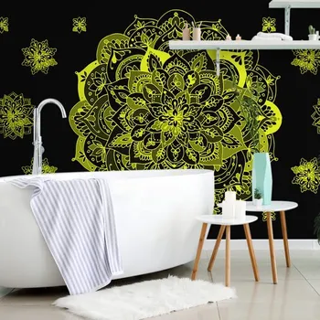 Tapeta Dovido Samolepící tapeta žlutá Mandala