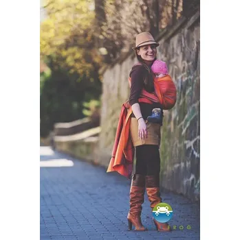 Šátek na nošení dítěte Little Frog Raspberry Rhodonite - délka 5,2m