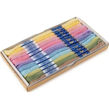 kreativní sada Niťárna Česká Třebová Sada vyšívacích přízí Mouline 12x8m v duhových barvách