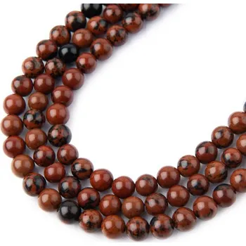 Korálek Korálky z minerálu Obsidián mahagonový 4 mm