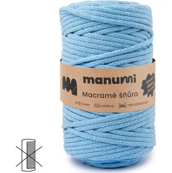 Příze Manumi Macramé šňůra 5mm světle modrá
