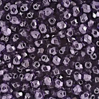 Korálek Manumi české broušené korálky 4 mm Tanzanite