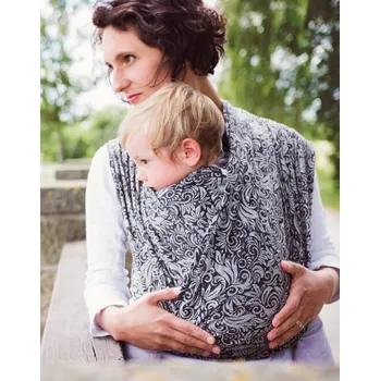 Šátek na nošení dítěte Lenire Flora Monochrome - délka 4,2m