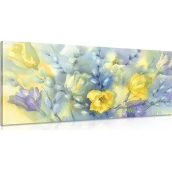 Obraz Dovido Obraz akvarelové žluté tulipány