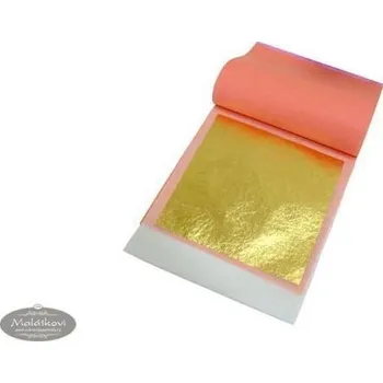 Jedlá dekorace na dort Jedlé zlato - fólie transfer 8x8 cm 25 ks