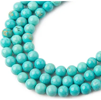 Korálek Korálky z minerálu Howlit modrý 6 mm