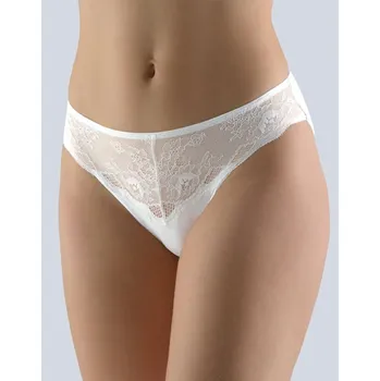 Dámské oblečení Dámské kalhotky klasické s krajkou Sensuality - bílá - 38/40