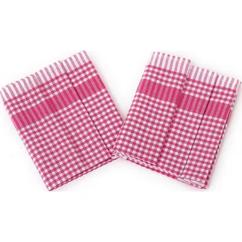 Utěrka Utěrka PAR červenobílá kostka 45x65 cm balení 3 ks