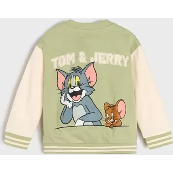 Chlapecká mikina Sinsay - Mikina s potiskem na zádech Tom and Jerry - zelená - 547EM-96X - 547EM-96X-80